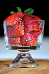 Strawberries with Tex-Mex Tequila and Black Pepper